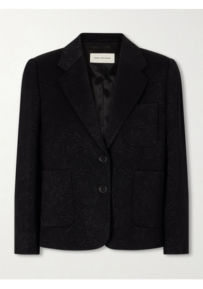 Dries Van Noten - Bamis Matelassé Floral-jacquard Blazer - Black - FR 34,FR 36,FR 38,FR 40,FR 42,FR 44