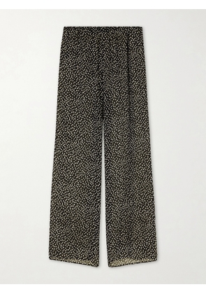 Nili Lotan - Polka-dot Silk Straight-leg Pants - Black - x small,small,medium,large,x large