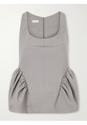Dries Van Noten - Caylo Crepe Peplum Top - Gray - FR 34,FR 36,FR 38,FR 40,FR 42,FR 44