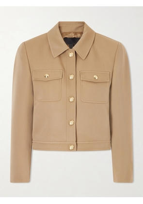 Nili Lotan - Edna Cropped Wool-gabardine Jacket - Neutrals - US2,US4,US6,US8,US10