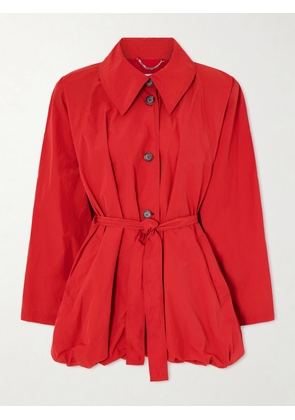 Magda Butrym - Belted Crinkled-shell Jacket - Red - FR 34,FR 36,FR 38,FR 40,FR 42