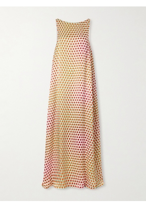Dries Van Noten - Polka-dot Silk-satin Maxi Dress - Multi - FR 34,FR 36,FR 38,FR 40,FR 42,FR 44