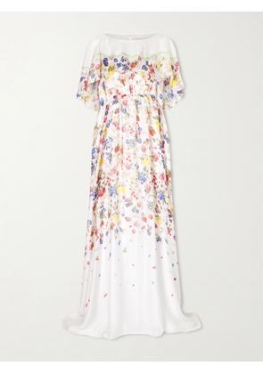 Mary Katrantzou - Floral-print Chiffon Maxi Dress - Multi - x small,small,medium,large,x large