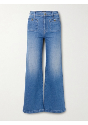 Mother - Stashed Hustler Roller Sneak High-rise Bootcut Jeans - Blue - 23,24,25,26,27,28,29,30,31,32