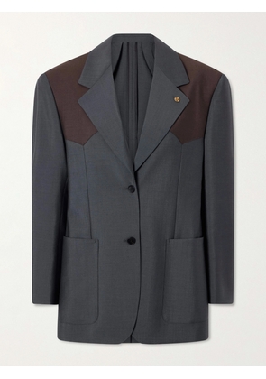 Versace - Wool And Mohair-blend Blazer - Gray - IT36,IT38,IT40,IT42,IT44,IT46