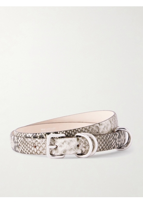 Déhanche - Constance Snake-effect Leather Belt - Animal print - x small,small,medium,large,x large