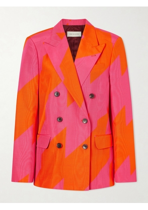 Dries Van Noten - Striped Double-breasted Cotton-blend Blazer - Pink - FR 36,FR 38,FR 40,FR 42,FR 44