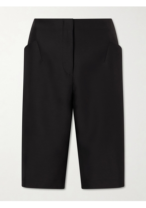 Dries Van Noten - Wool And Silk-blend Crepe Shorts - Black - FR 34,FR 36,FR 38,FR 40,FR 42,FR 44