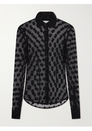 Dries Van Noten - Polka-dot Cotton-blend Tulle Shirt - Black - FR 34,FR 36,FR 38,FR 40,FR 42,FR 44