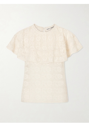 ALIX OF BOHEMIA - Elsie Daisy Cotton-lace Blouse - Neutrals - x small,small,medium,large,x large