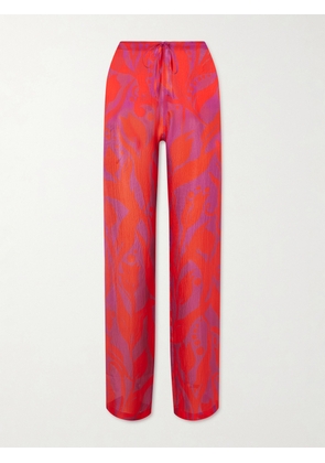 Dries Van Noten - Printed Silk-georgette Straight-leg Pants - Pink - FR 34,FR 36,FR 38,FR 40,FR 42,FR 44