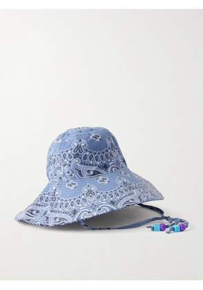 CALL IT BY YOUR NAME - Capeline Reversible Cotton Bucket Hat - Blue - One size