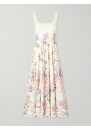 Charo Ruiz - Crissy Floral Printed Cotton-blend Maxi Dress - Neutrals - x small,small,medium,large,x large