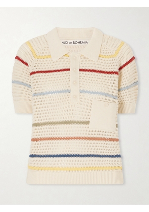 ALIX OF BOHEMIA - Lessi Carnival Cotton-knitted Polo Shirt - Multi - x small,small,medium,large,x large