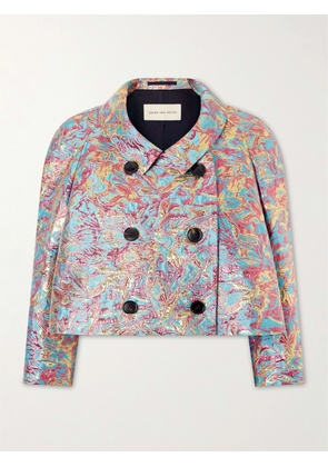 Dries Van Noten - Double-breasted Floral-jacquard Jacket - Purple - FR 34,FR 36,FR 38,FR 40,FR 42,FR 44