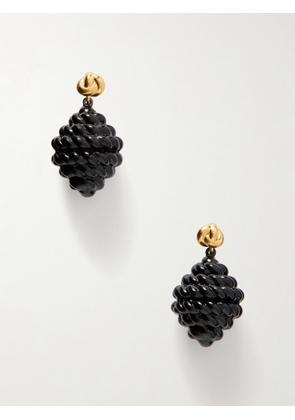 TOTEME - Rope Drop Earrings - Black - One size