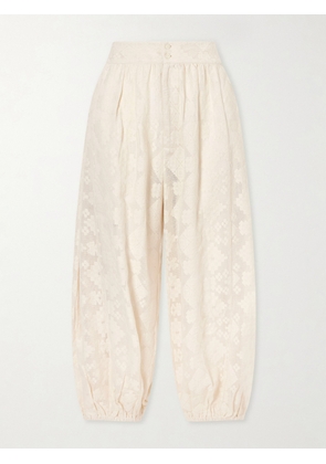 ALIX OF BOHEMIA - Margot Tetris Cotton-lace Tapered Pants - Neutrals - US0,US2,US4,US6,US8,US10,US12