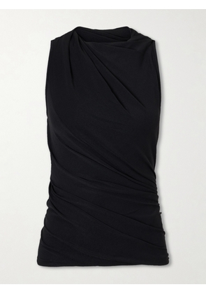 Rick Owens - Gathered Stretch-jersey T-shirt - Black - IT38,IT40,IT42,IT44,IT46,IT48