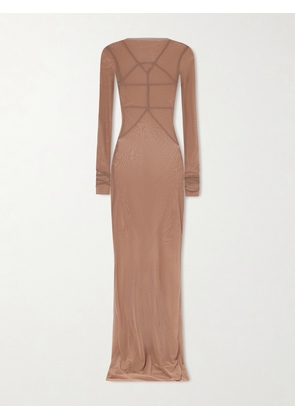 Rick Owens - Temple Stretch-mesh Gown - Neutrals - IT38,IT40,IT42,IT44,IT46