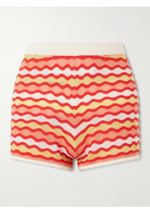 ESCVDO - Mullu Crocheted Cotton Shorts - Orange - x small,small,medium,large,x large