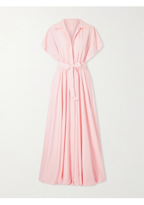 Norma Kamali - Tie-detailed Woven Gown - Pink - xx small,x small,small,medium,large,x large