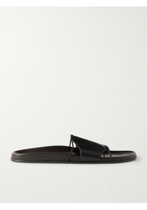 The Row - Vivienne Leather Slides - Black - IT35,IT36,IT37,IT37.5,IT38,IT38.5,IT39,IT40,IT41,IT42