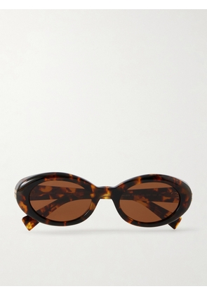 Miu Miu Eyewear - Rounded-frame Acetate Sunglasses - Tortoiseshell - One size
