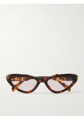 Miu Miu Eyewear - Cat-eye Acetate Sunglasses - Tortoiseshell - One size