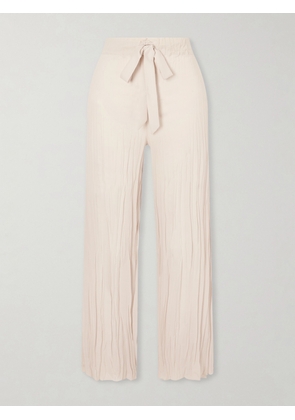 Sharon Wauchob - Crinkled Silk-blend Wide-leg - Neutrals - FR 34,FR 36,FR 38,FR 40,FR 42