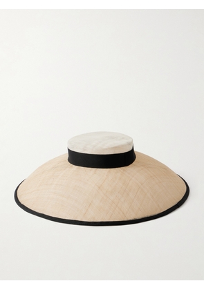 Gigi Burris - Maris Grosgrain-trimmed Sinamay Sunhat - Neutrals - One size