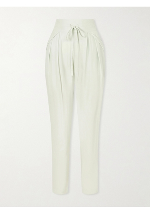 Sharon Wauchob - The Vardar Silk-blend Straight-leg Pants - Green - FR 34,FR 36,FR 38,FR 40,FR 42