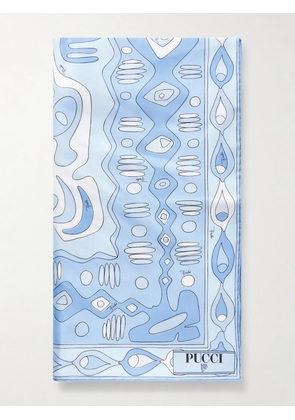 PUCCI - Printed Silk-twill Scarf - Blue - One size