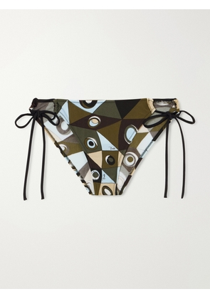 PUCCI - Printed Bikini Briefs - Green - x small,small,medium,large,x large