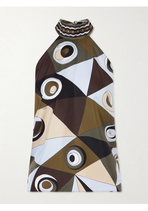 PUCCI - Printed Silk-twill Top - Green - One size