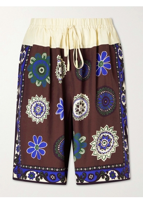 ALÉMAIS - Jasper Crepe Printed Shorts - Brown - UK 4,UK 6,UK 8,UK 10,UK 12,UK 14,UK 16