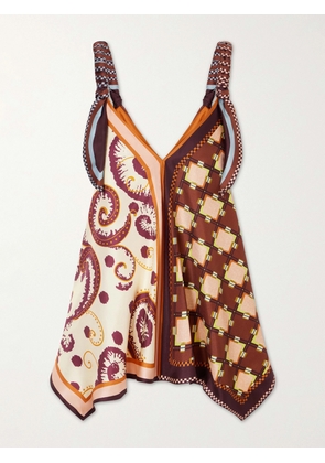 ALÉMAIS - Wilson Printed Silk-twill Top - Multi - UK 4,UK 6,UK 8,UK 10,UK 12,UK 14