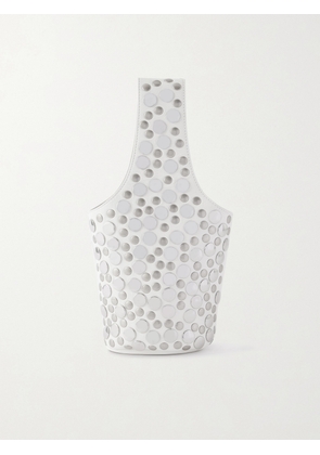 KHAITE - Livia Small Studded Leather Tote - White - One size