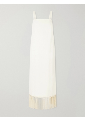 Taller Marmo - Palermo Fringed Crepe Midi Dress - Neutrals - IT36,IT38,IT40,IT42,IT44,IT46,IT48