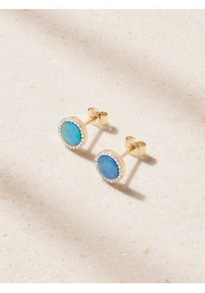 Mateo - 14-karat Gold, Opal And Diamond Earrings - Blue - One size