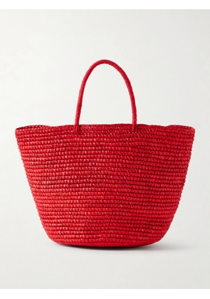 SENSI STUDIO - Large Straw Tote - Red - One size