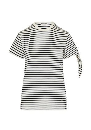 JW Anderson striped tie-sleeve T-shirt - Neutrals
