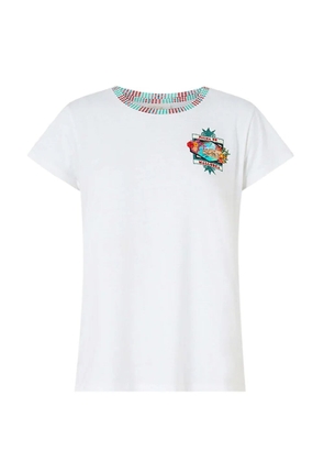 Camilla round-neck printed T-shirt - White