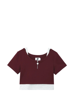 izzue zipped T-shirt - Red