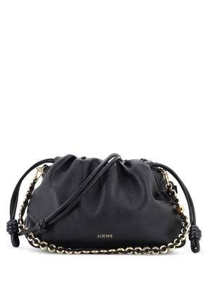 Loewe Pre-Owned Flamenco Knot Chain Purse Bag Leather Medium crossbody bag - Black