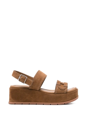 Hogan buckle strap sandals - Brown