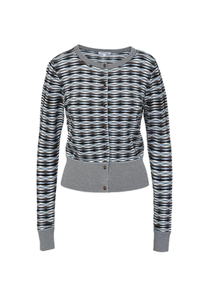 Veronica Beard Cambria striped cardigan - Black