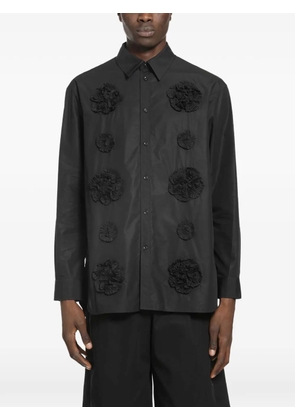 Simone Rocha flower-detail shirt - Black