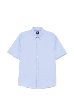 BOSS logo-embroidered shirt - Blue