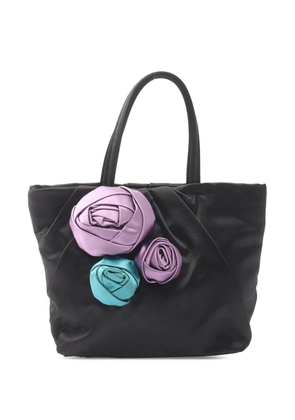 Prada Pre-Owned 2010-2025 Satin Floral handbag - Black