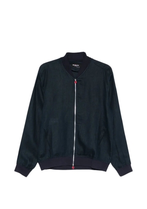 Kiton zip bomber jacket - Blue